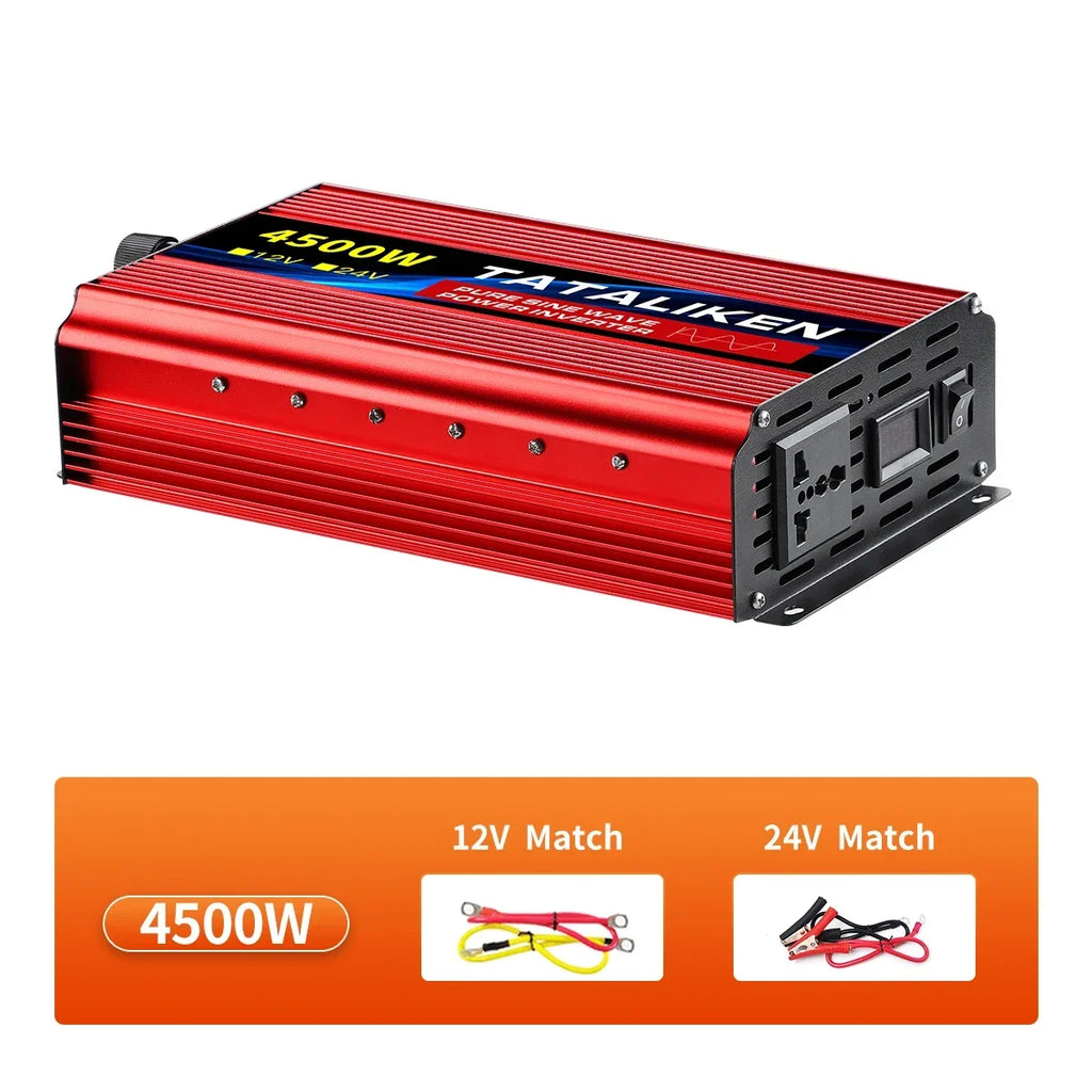inverter DC 12V 24V To AC 220V Voltage Pure sine wave power 50Hz Converter 8000W 6000W 3500W 2500W 1600W
