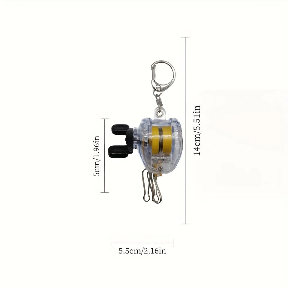 Wire rope telescopic buckle drum wheel type quick hook multi-tail easy hook fishing gear accessories fishing supplies.
