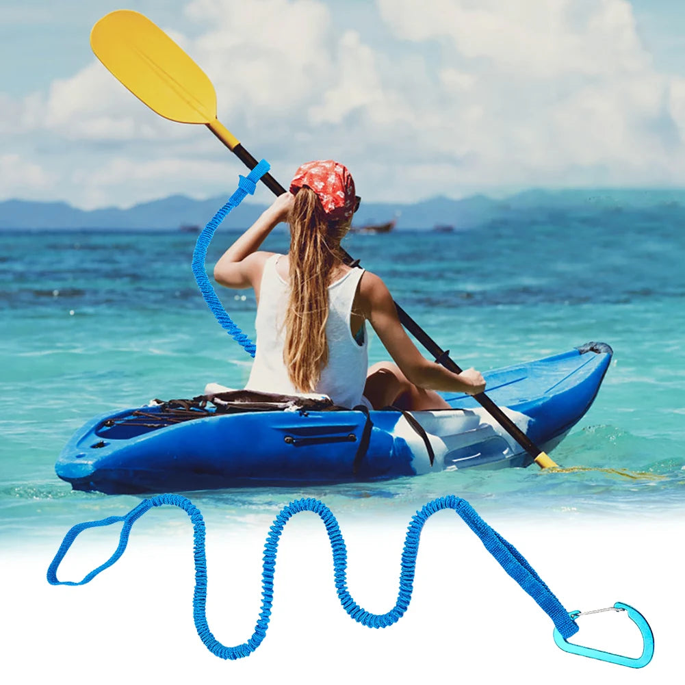 Kayak Paddle Leash Adjustable Kayak Paddle Lanyard Rope Rowing Boat Tie Rope for SUP Kayaking Boating Canoeing