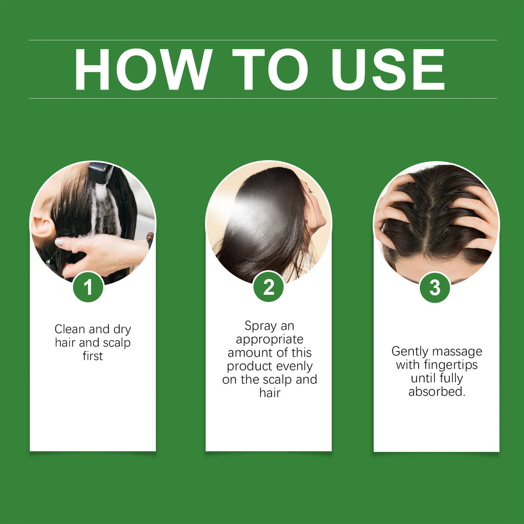 Rosemary Hair Growth Spray with Rice Water Hair Care Oil for Scalp Hydrate Thickness Anti-Flake Soft Smooth Strengthen Hair Mist