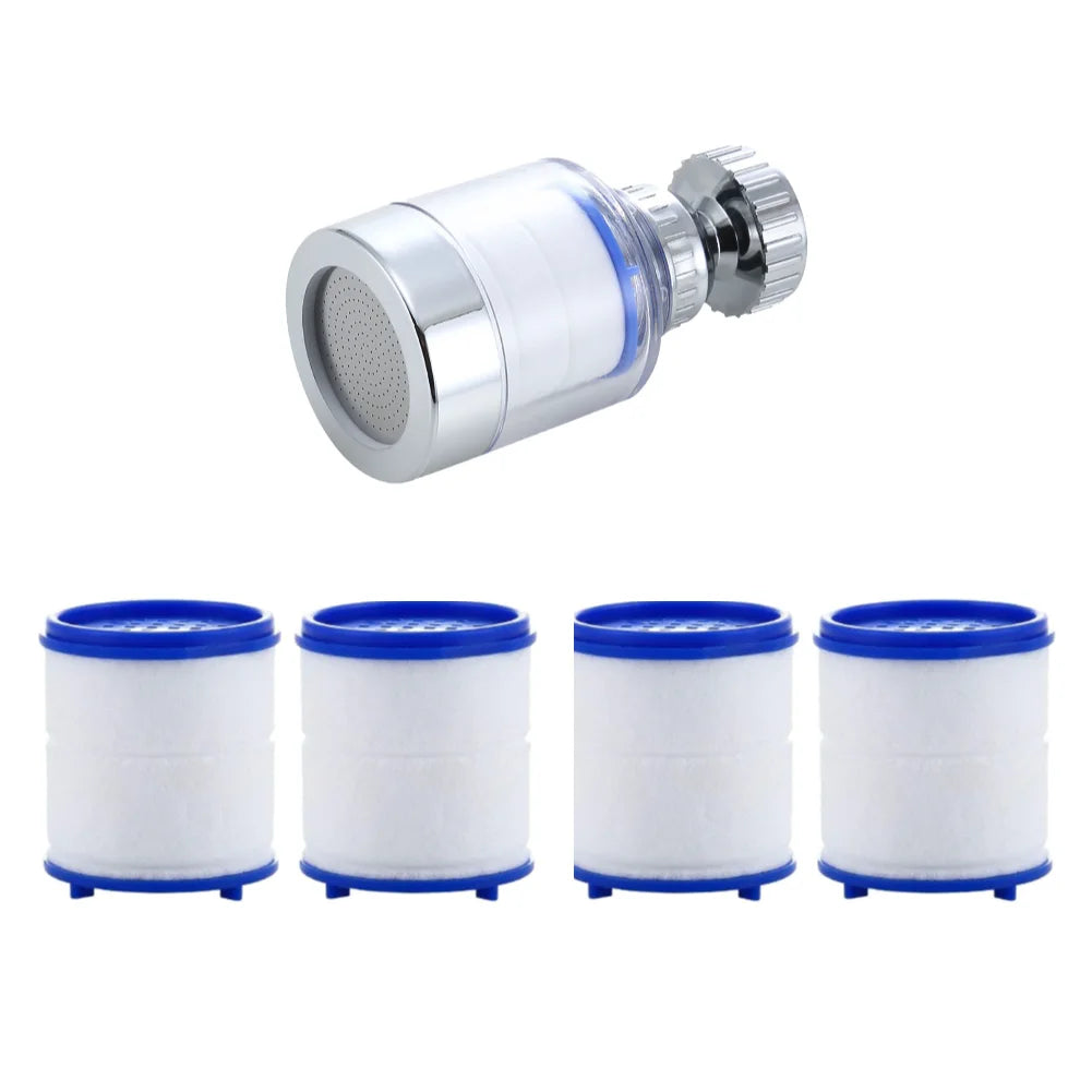 Kitchen Faucet Water Filter Pressurized Sink Filter Water Purifier 360° Tap Splash Proof Faucet Aerator Extender for Bathroom