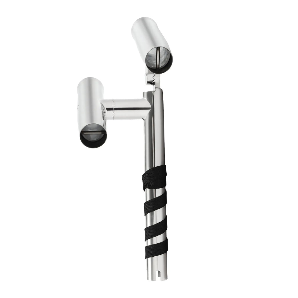 Adjustable Double Angle Fishing Rod Holder for Boats Yachts Stainless Steel Corrosion Resistant and Durable