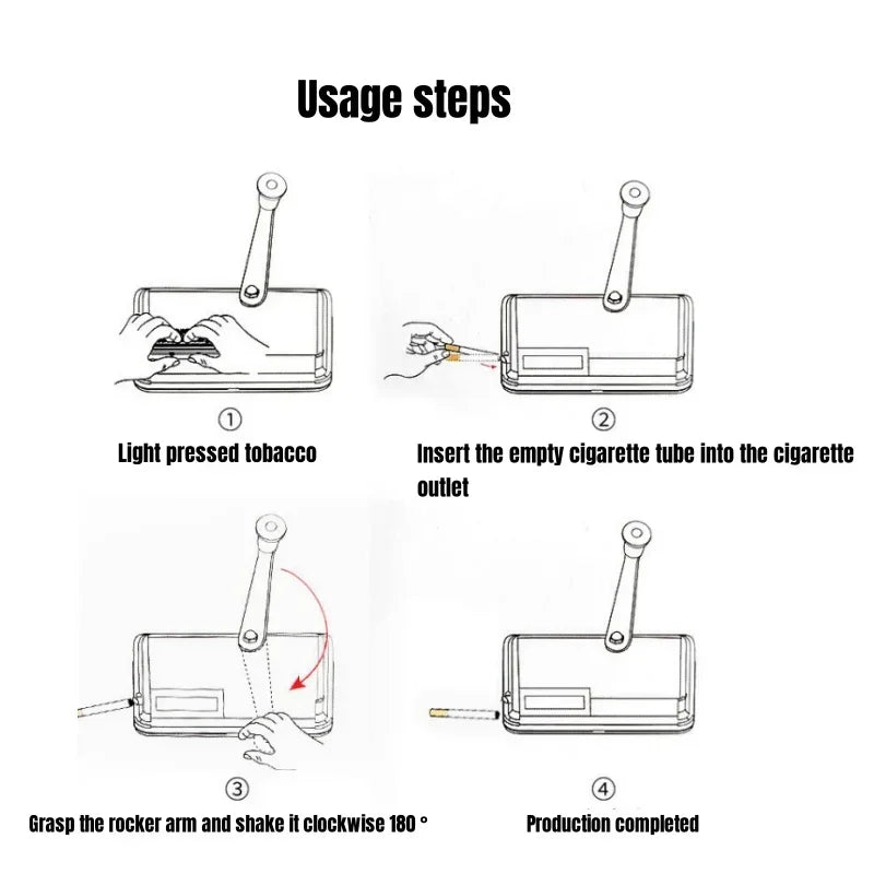 Double Rail Tobacco Rolling Machine Aluminum Alloy Cigarette Maker Injector Cigaret Filling 5.5/6.5/8mm Tube Smoking Accessories
