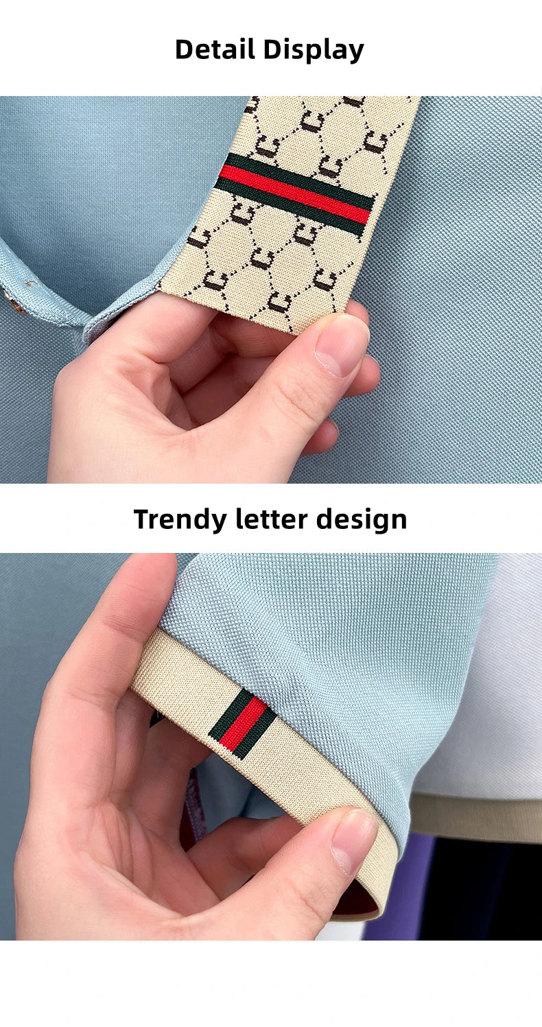 Polo Shirt Lujo Letra B Bordada | Manga Corta | Moda Verano para Hombre 👔