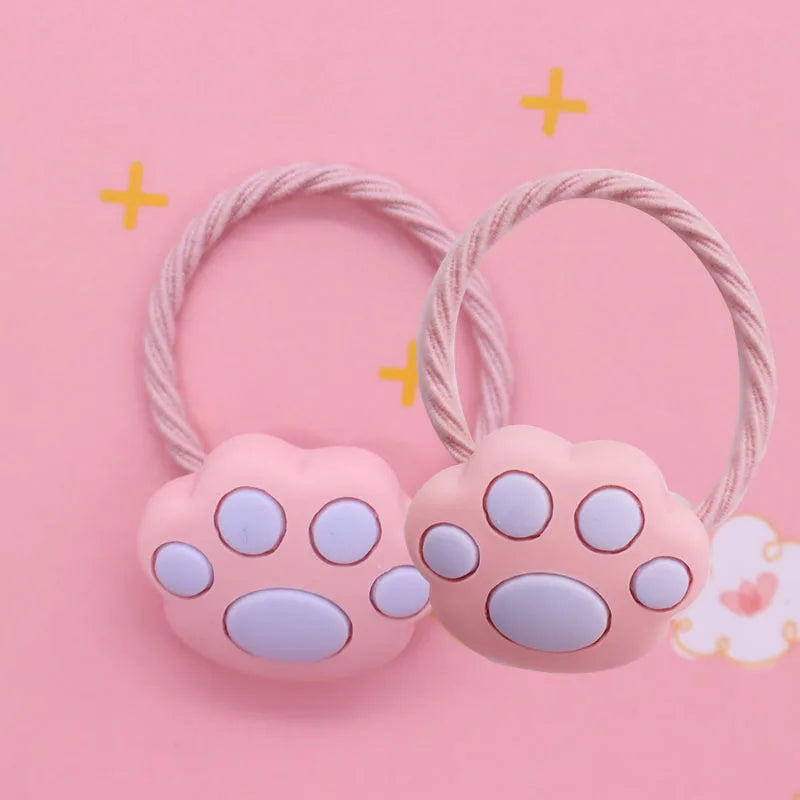 2Pcs/Set Halloween Gift Resin Strawberry Hair Accessories Colorful Hair Ties Children's Rubber Bands Kid Headband Scrunchies