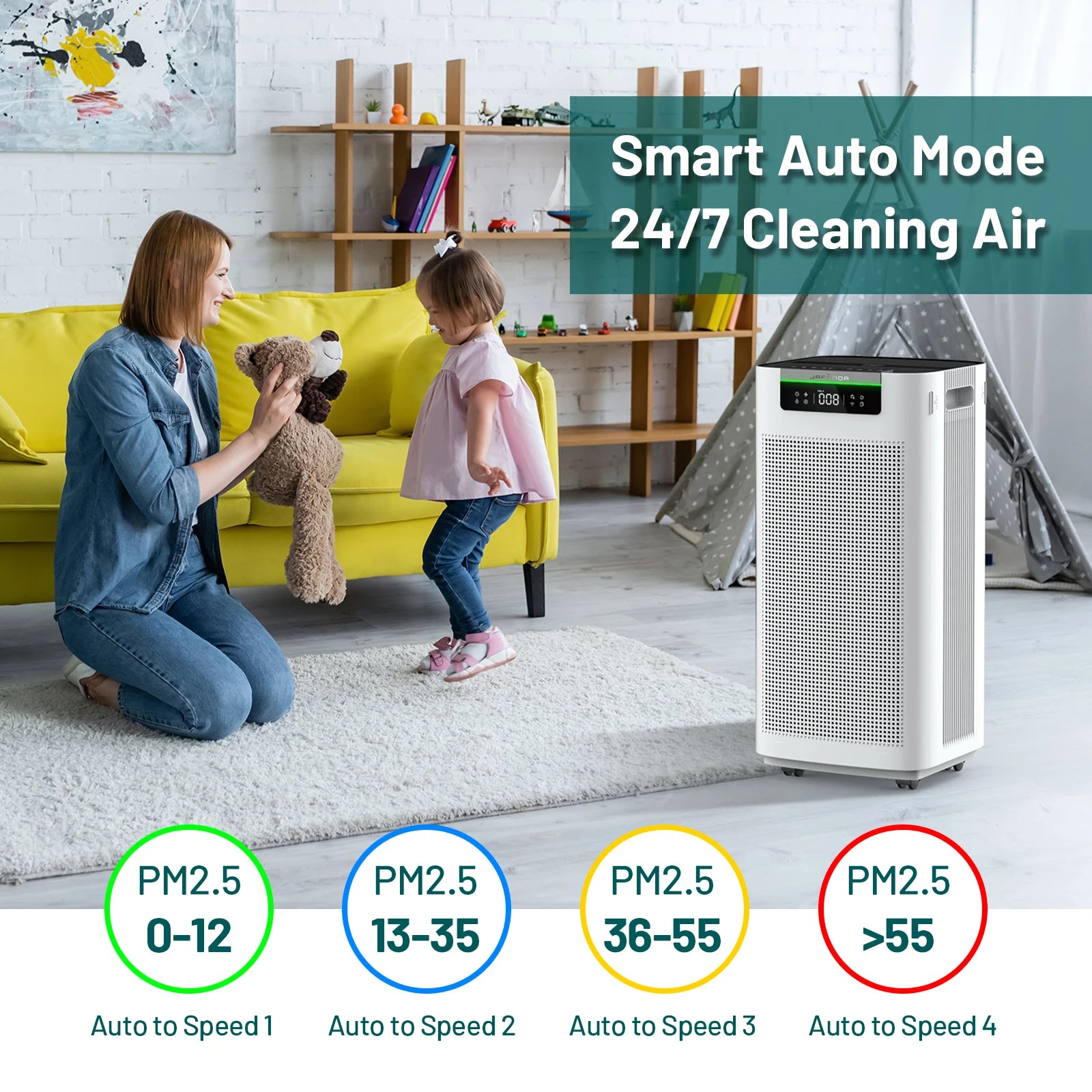Purificador de Aire Jafànda 3800 ft² | HEPA + Carbón | App y Alexa | Hogar 🌬️