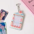 MINKYS Summer Fruit Acrylic 3 inch Kpop Photocard Holder Photo Card Holder Bag Pendant School Stationery