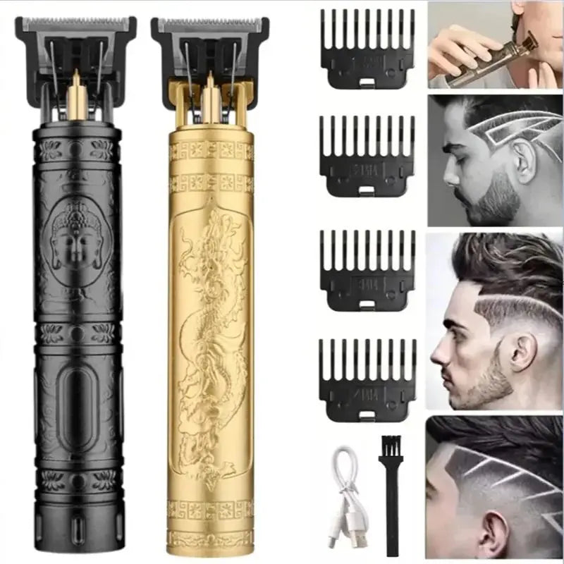 Professional Hair Cutting Machine Vintage T9 Hair Clipper Cutting Machine For Men Shaver Trimmer Rechargeable Carving Mark Razor