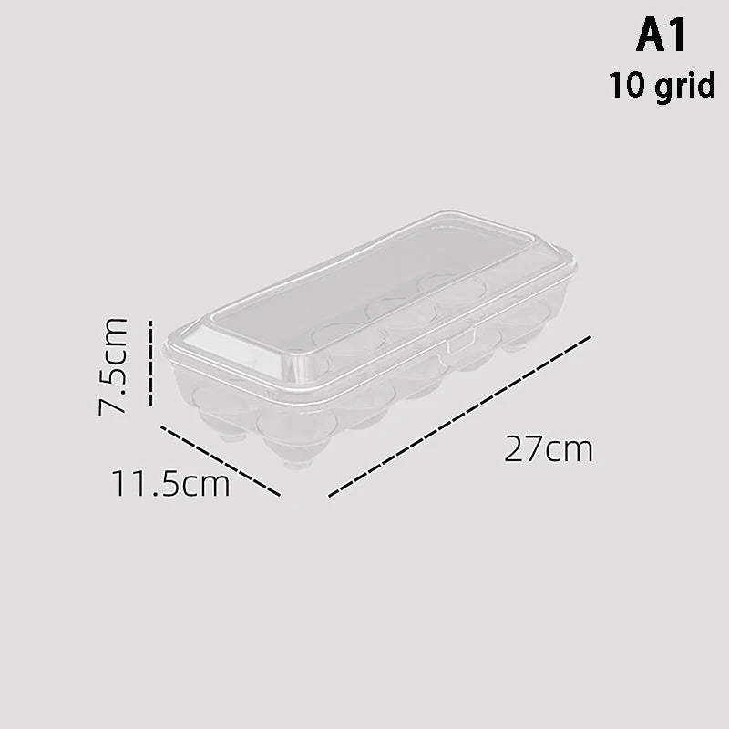 10/15 Grids Eggs Storage Box Plastic Transparent Portable Egg Fresh-keeping Case Refrigerator Storage Container Kitchen Tool