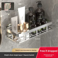 Adjustable Shower Shelf No Drilling – Aluminum Bathroom Organizer for Bath, Vanity or Tub | Holds 20 lbs
