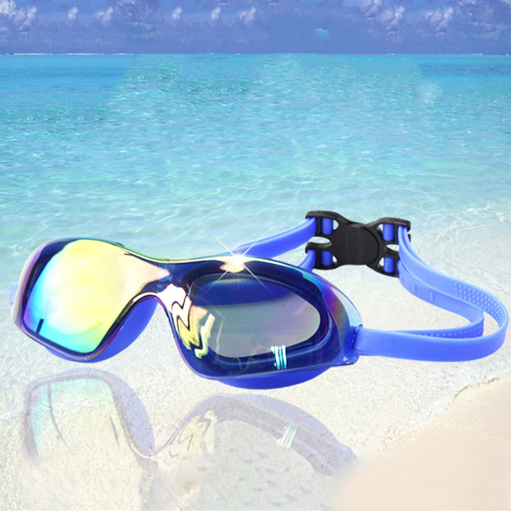 Swimming Goggles Adjustable Electroplate Diving Glasses No Leaking Swim Sports Eyewear for Women Men Youth Kids