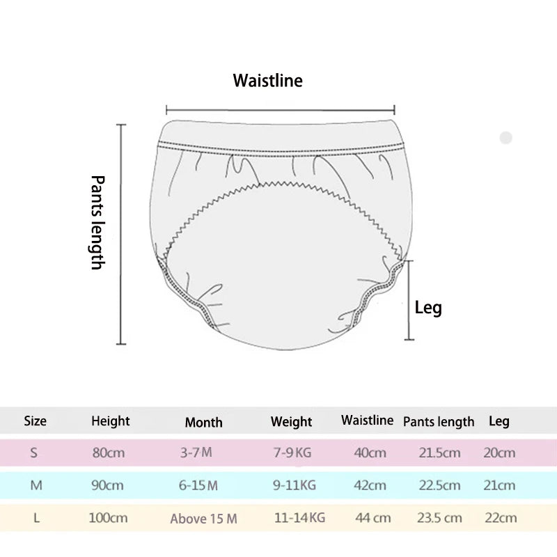 Reusable Baby Training Pants – Unisex Cotton Diapers