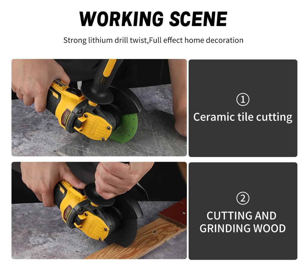 DEWALT DCG409 20V brushless 125mm flat head angle grinder,tool form gives freedom.Perfect for various cutting and grinding tasks