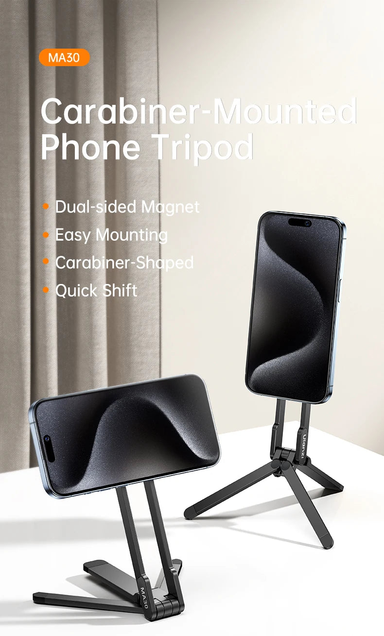 ULANZI MA30 Magnetic Phone Tripod Stand for iPhone 16 Samsung Xiaomi Huawei Vivo OPPO Magsafe Aluminium Smartphone Mini Bracket
