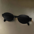 Retro Steampunk Sun Protection Sunglasses Vintage New Women's Metal Oval Sunglasses Ladies Classic UV400 Sunscreen Eyewear