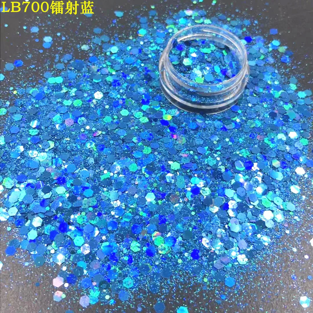24 Colors Holographic Chunky Glitter 24 Colors Total Laser Nail Glitter Flakes Chunky Holographic Laser Nail Glitter 2030