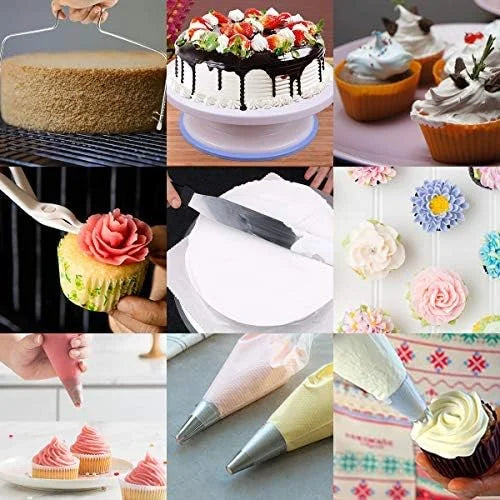 Set 80pcs Decoración de Pasteles | Tornamesa Antideslizante + 14 Boquillas | Repostería 🎂