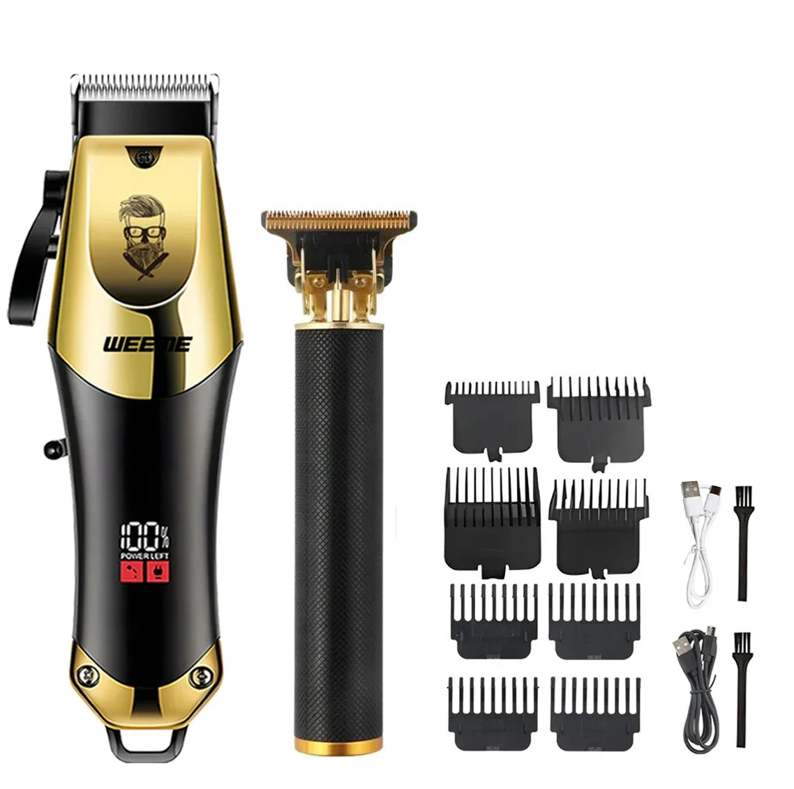 Cordless Electric Hair Cutting Machine Vintage Hair Clipper Portable Shaver Barber USB Fast Charging Hair Trimmer For Hairdresse - Firu Total Sales