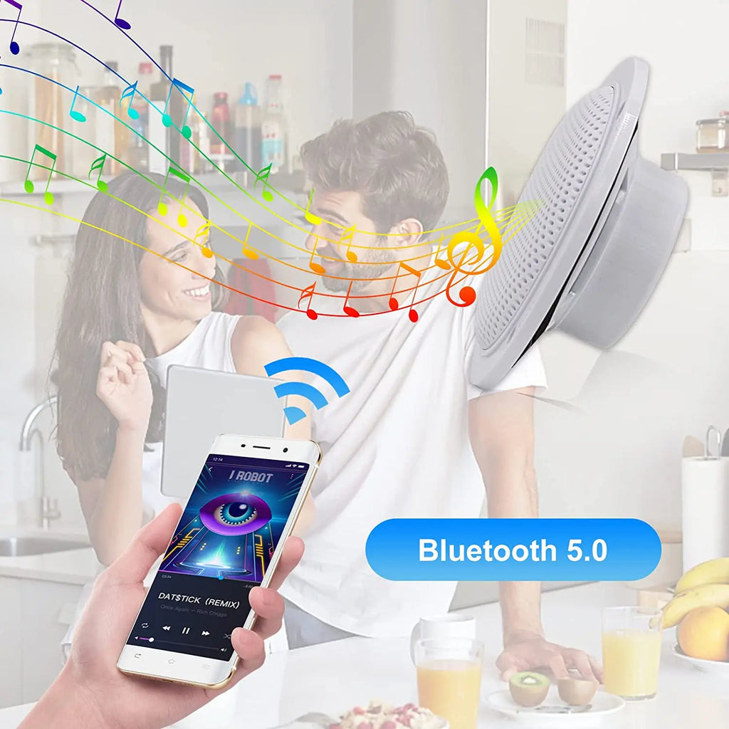STUDIOFINIX 4'' 160W Waterproof Bluetooth Ceiling Speakers - Ultra-Thin Marine Speakers for House, Caravan, RV & Houseboats 2PCS