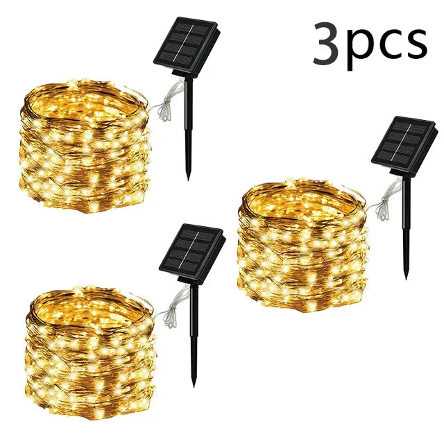 Luces Solares Hadas LED Exterior | 7m-32m | Navidad, Patio y Árboles | Impermeables - Firu Total Sales