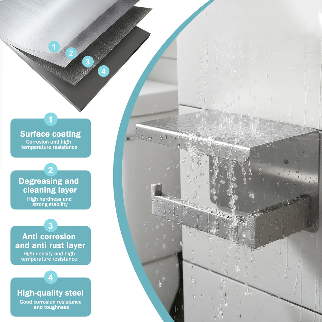 20-Pieces Stainless Steel Bathroom Hardware Set Wall Mounted Bath Towel Bar Set Towel Rack/Toilet Paper Holder/Towel Ring/Hook