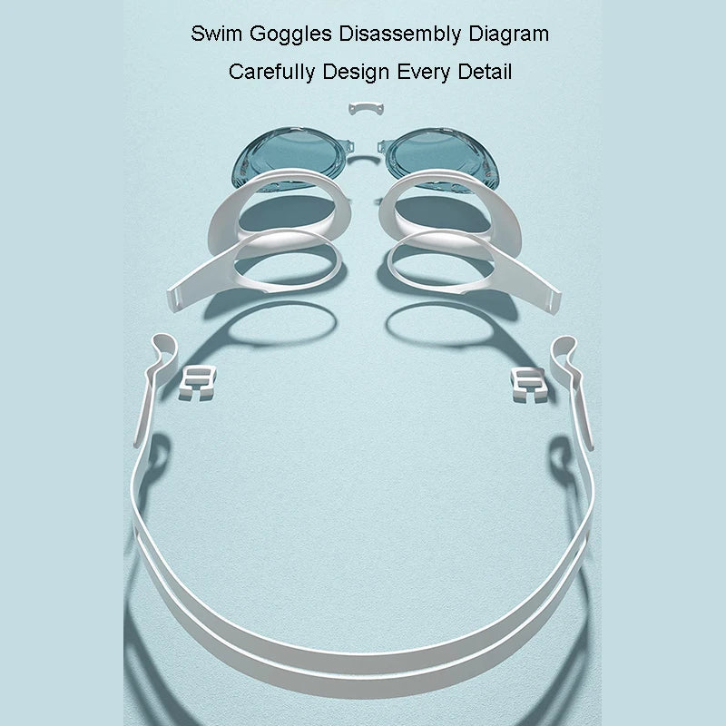 Swimming Goggles Adult Professional Pool Goggles Waterproof Swim Glasses Anti Fog UV Protection Swim Goggles for Men Women Youth