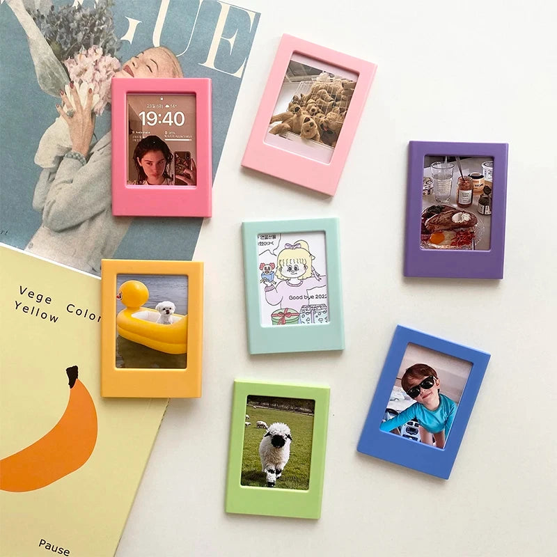 New Magnetic Picture Frames for Refrigerator 3 Inch Fridge Color Photo Frame Magnets Album Valentine's Day Gift Anniversary