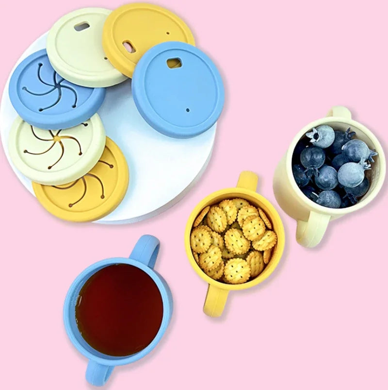 Set de Vajilla de Silicona para Bebé | Bol, Plato, Vaso, Cuchara y Tenedor 🍼