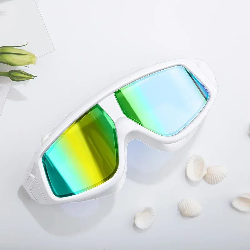 1 Pcs Adult male and female universal professional swimming goggles waterproof, anti fog, anti UV electroplated high-definition