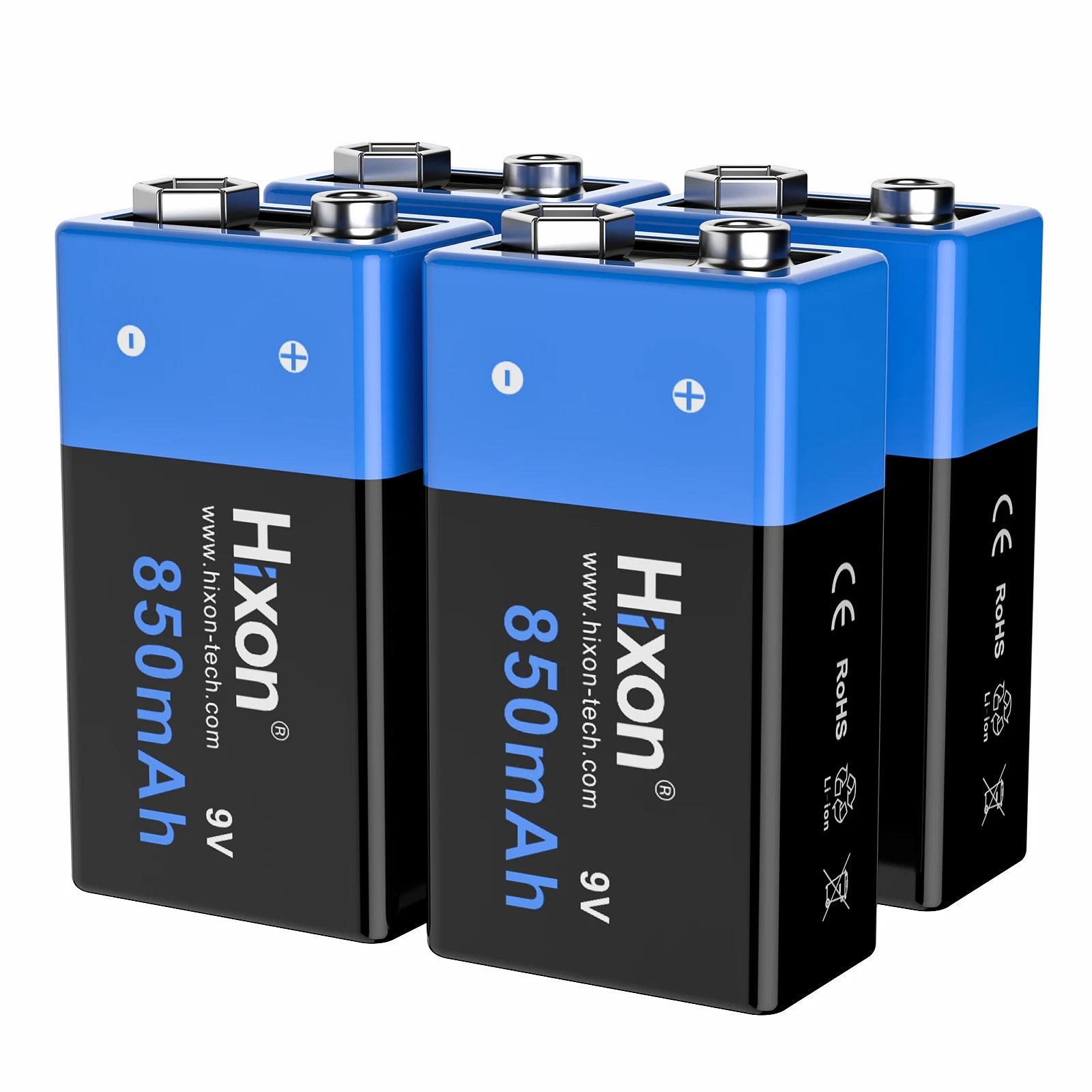 Batería Recargable Hixon 9V 8500mAh Li-ion | Alarma de Humo y Dispositivos Portátiles 🔋