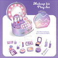 Purple Princess Pretend Makeup Toy Set - Girls' Role Play Gift with Cosmetic Case, Non-Applicable
