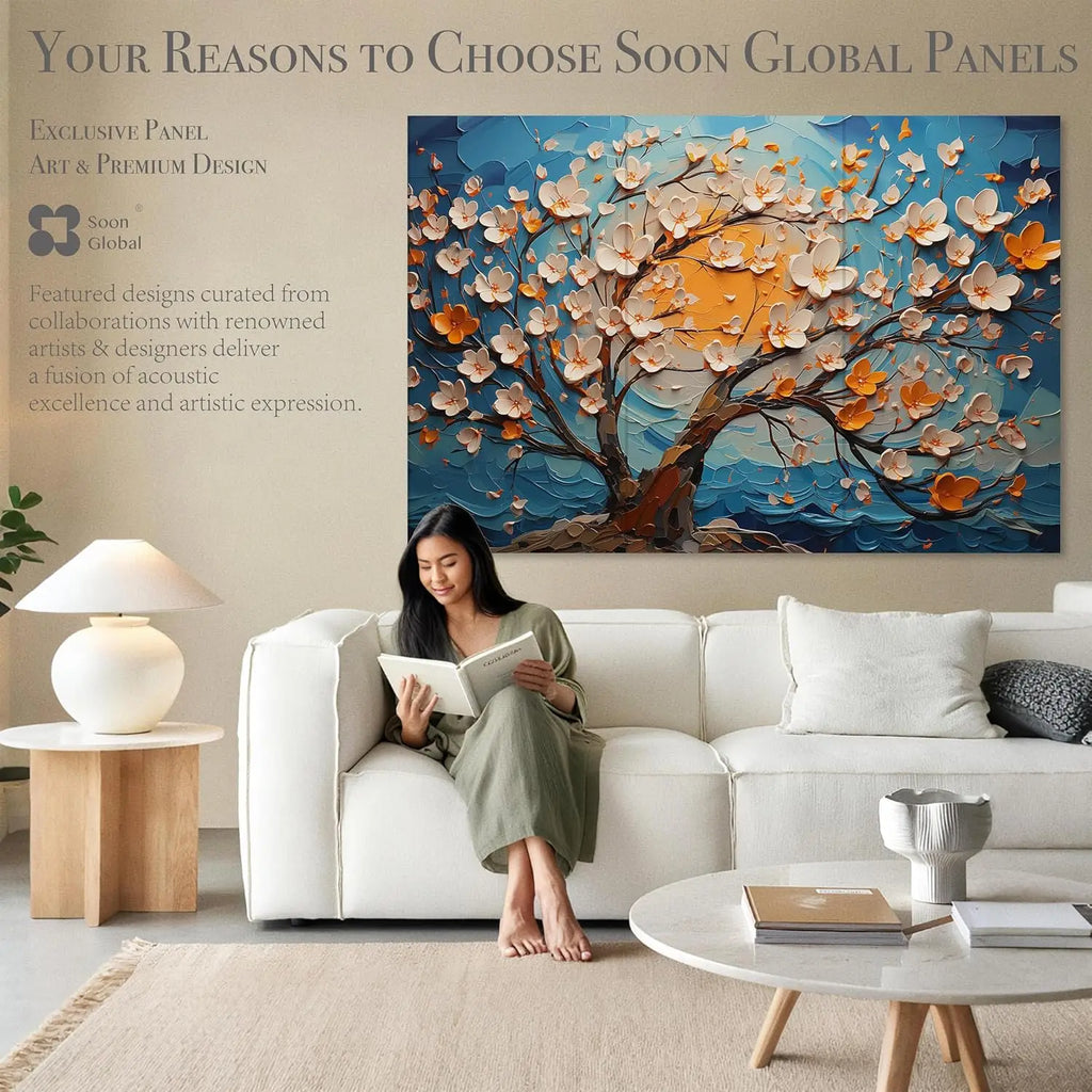 72x48 Inches Decorative Acoustic Wall Panels, Sound Absorbing Canvas Art for Home and Office