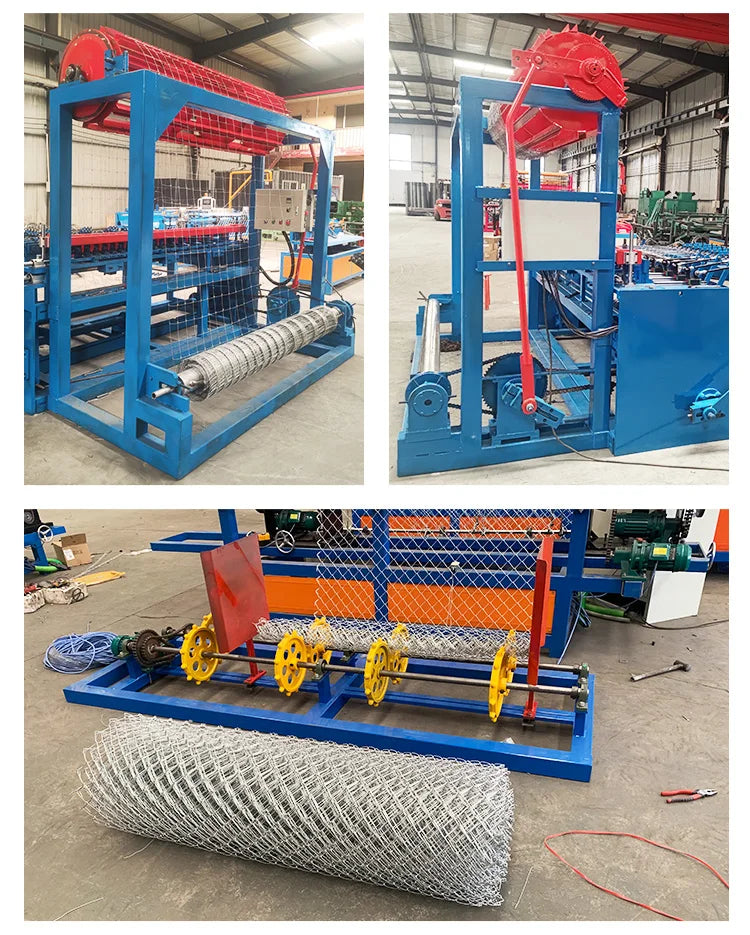 Corrosion-Resistant Chain Link Fence Weaving Machine  Full Automatic Double Chain Link Fence Machine Wire Mesh Knitting Machine