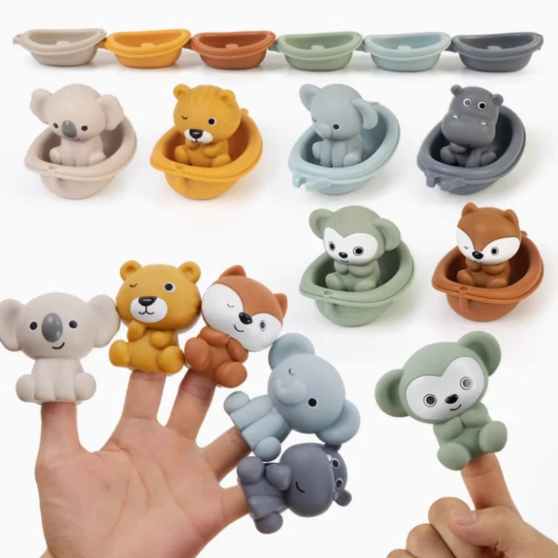 Baby Dinosaur Bath Toys for Toddler Infant Water Spraying Squeeze-sounding Dabbling Toy Floating Animals Kids Bathtub Pool Toys