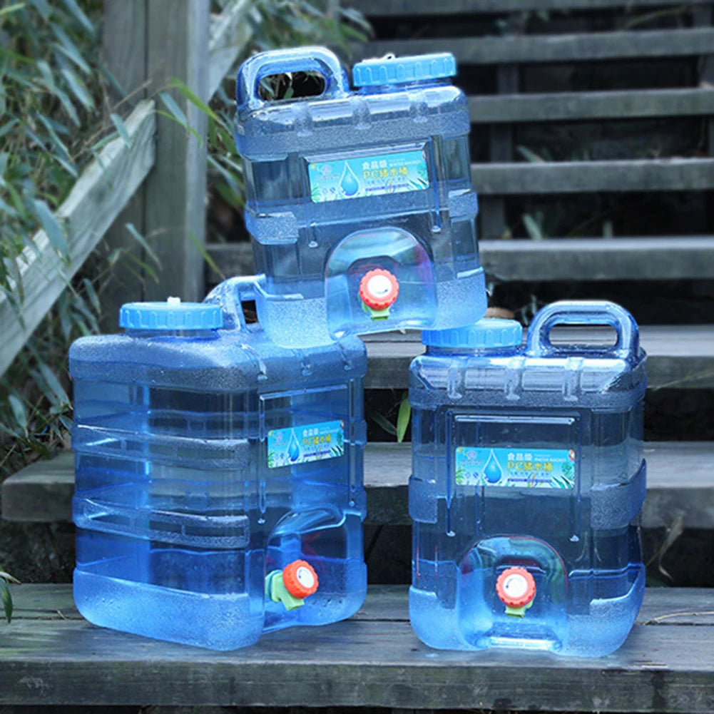 5/8/10//12L Drinking Water Jug with Spigot Multifunction Camping Water Tank Water Storage Container for Hiking Self-Driving Tour
