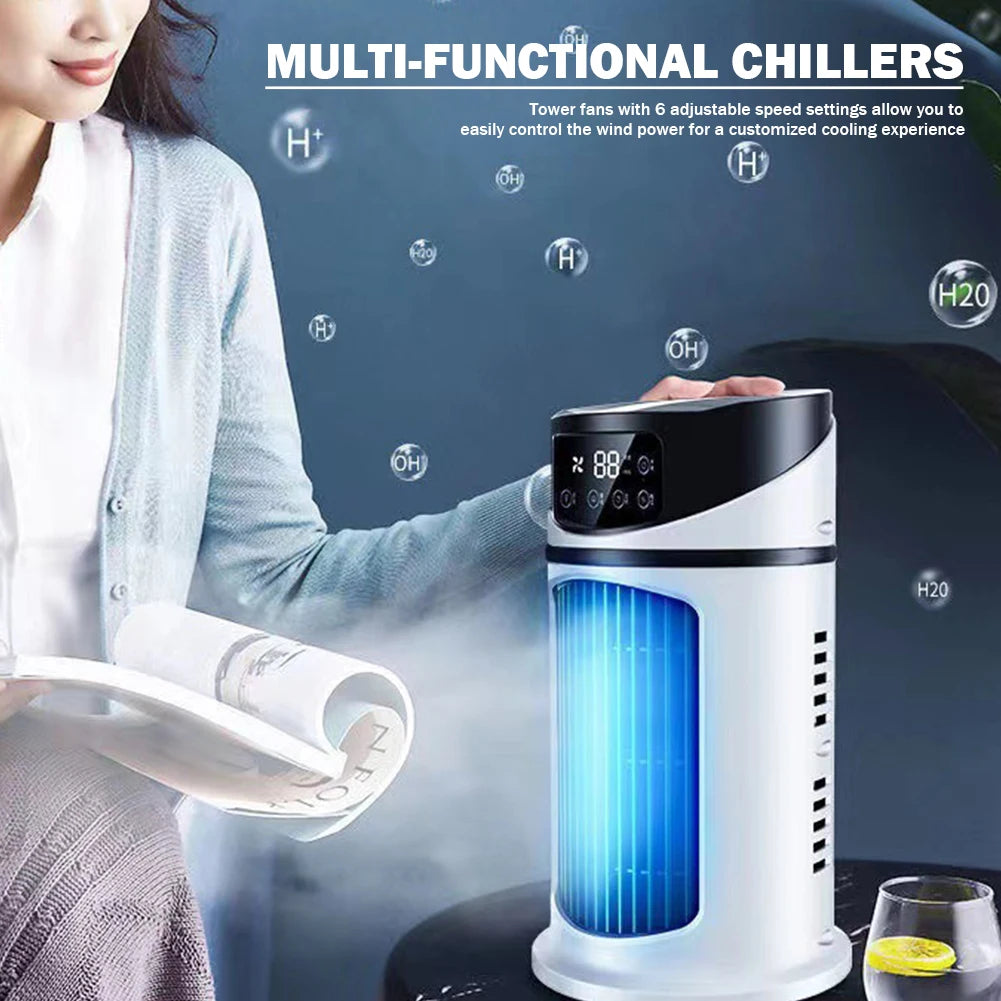 Fan 6-Hour Timer Evaporative Air Cooler with Humidifier Air Cooling Fan for Home Office Bedroom Use