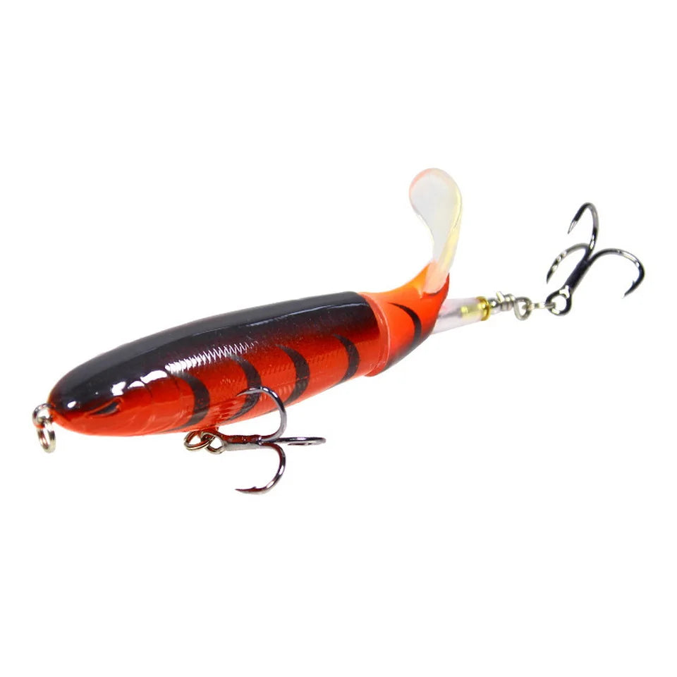 Señuelo Topwater SANMO | 10/14cm | Spinner Popper Lápiz | Hélice Cola Giratoria | 10 Colores | Mar y Lago - Firu Total Sales