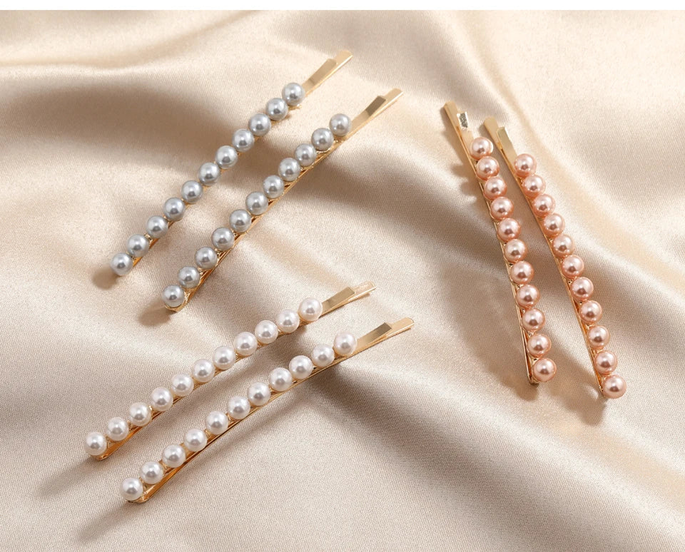 muylinda Imitation Pearls Long Hairpins Jewelry Fashion Women Hair Pin Clip Pairs Girl Hair Accessories