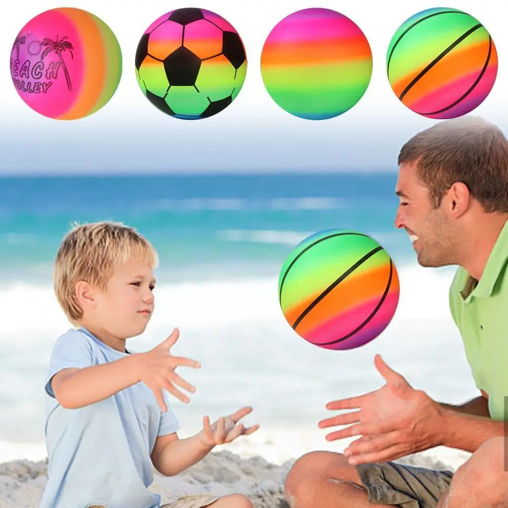 Pelotas Arcoíris Elásticas Sensoriales x2 | Juguete Antiestrés para Niños 🌈 - Firu Total Sales
