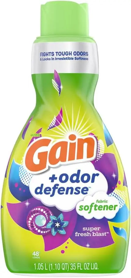 Super Fresh Blast Scent Liquid Fabric Softener, 140 FL OZ for 190 Loads, 2-in-1 Freshness and Odor Protection