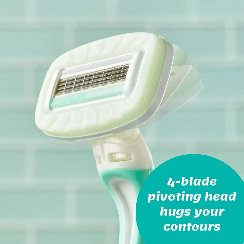 Intuition Sensitive Care 4 Blade Disposable Razors for Women, 3 Count