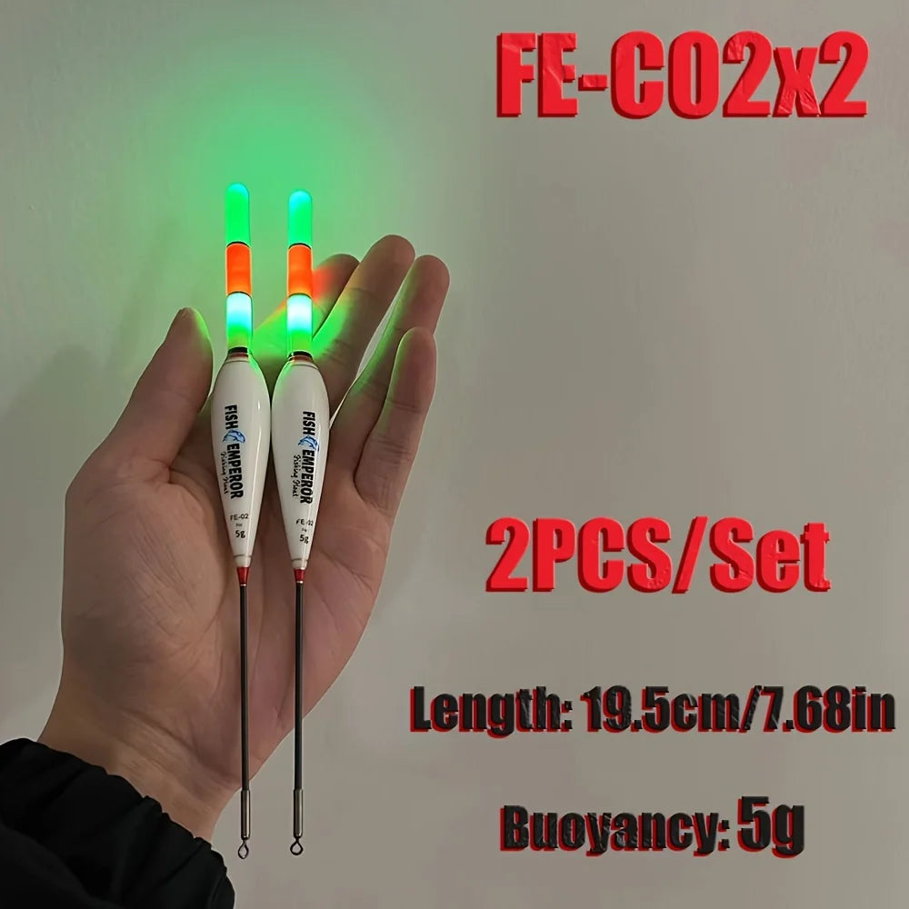 2pcs Night Fishing Electronic Float Large Buoyancy Buoy Led Luminous Cr425 Summer Luminous Fishing Gear Fishing Gear 2024 New