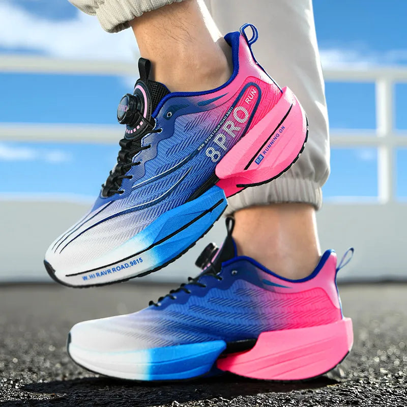 Tenis Running Maratón Placa de Carbono | Transpirable | Malla Ligera | Hombre y Mujer | Antideslizante