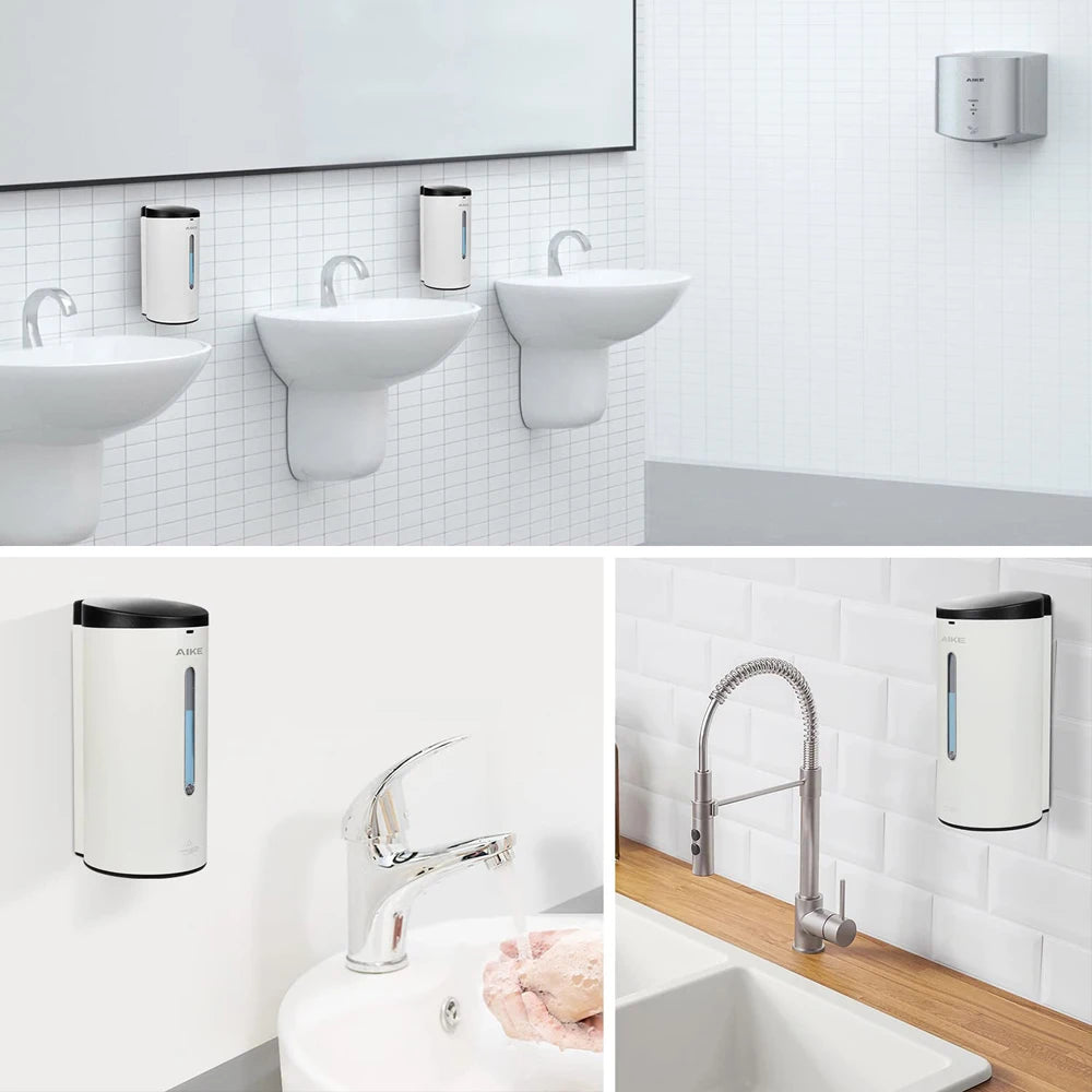 AIKE Automatic Liquid Soap Dispenser AK1205 Wall Mounted Commercial Smart Soap Dispenser For Bathroom Large Capacity 750ML/800ML
