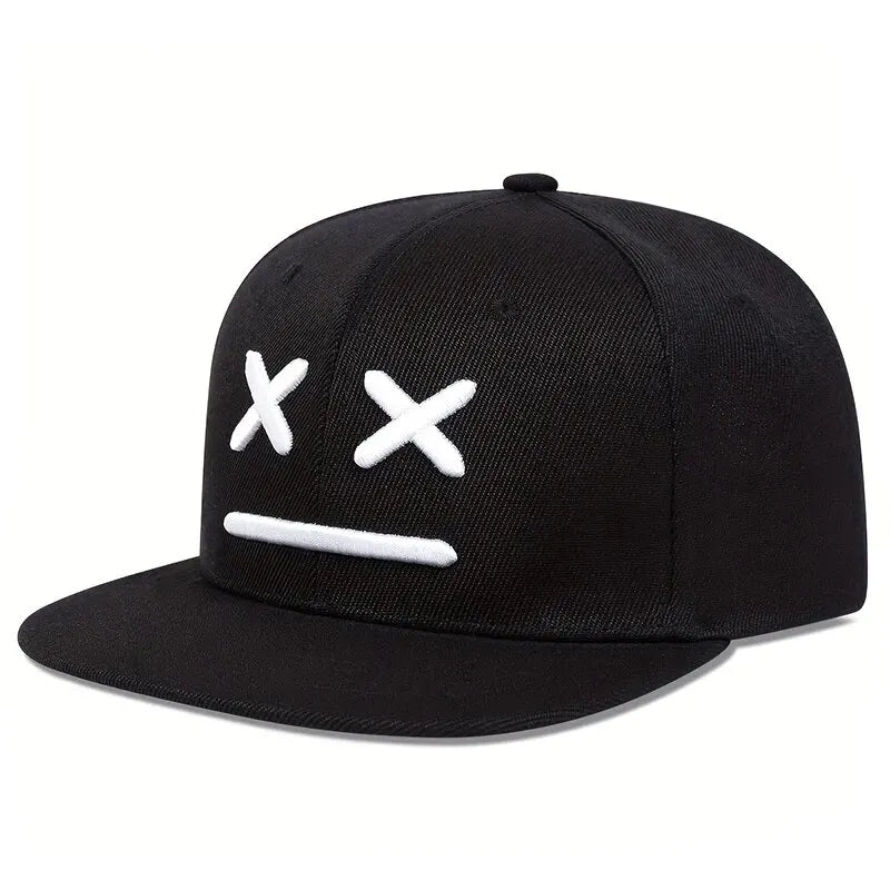 Unisex XX Smiling Face Embroidery Hip-hop Hats Spring Autumn Outdoor Adjustable Casual Baseball Caps Sunscreen Hat - Firu Total Sales