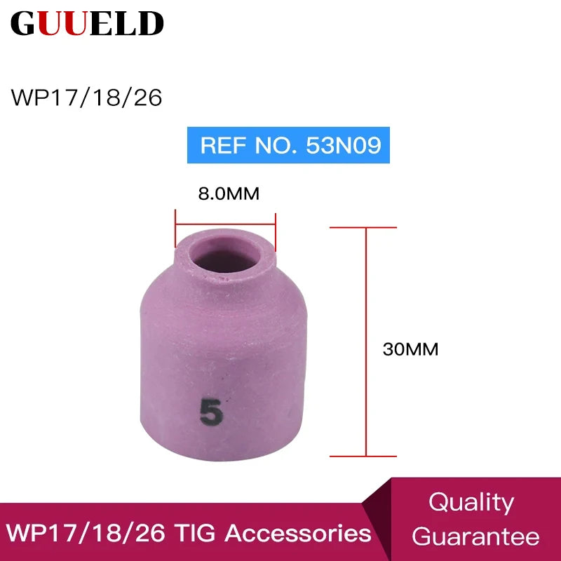 Plastic Welding Nozzle 10pcs 53N Series TIG Welding Ceramic Cup   Nozzle For WP-9/20/22/24/25 Torch Welding