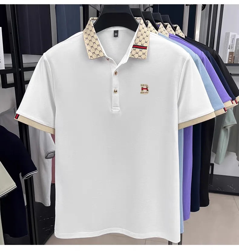Polo Shirt Lujo Letra B Bordada | Manga Corta | Moda Verano para Hombre 👔