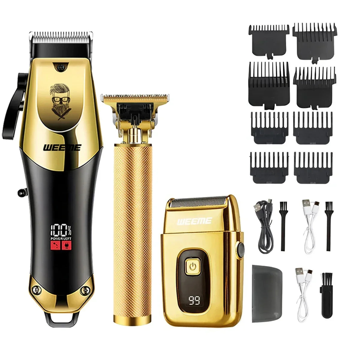 Cordless Electric Hair Cutting Machine Vintage Hair Clipper Portable Shaver Barber USB Fast Charging Hair Trimmer For Hairdresse - Firu Total Sales
