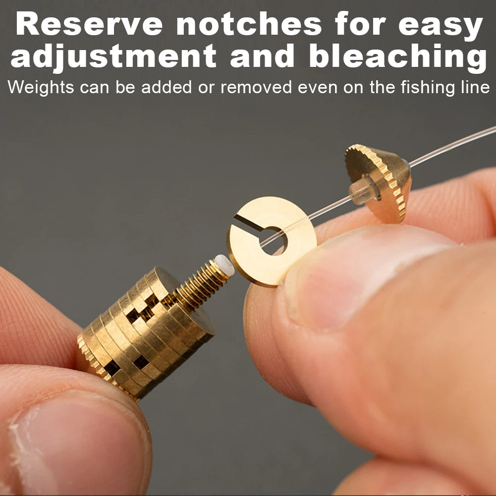 3Pcs Fishing Sinker Weights Fishing Sinkers Fishing Tackles Carp Fishing Sinkers Copper Fishing Weights for Saltwater Freshwater