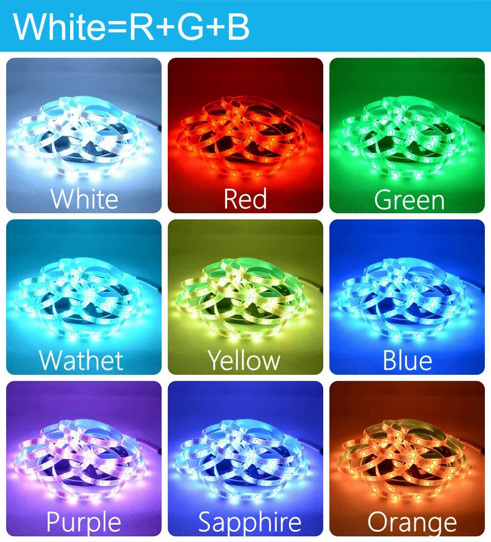 Tira LED RGB 5050 Vogliovoi WiFi | Bluetooth | Adhesiva | Tuya/Smart Life | Alexa y Google | Dormitorio - Firu Total Sales